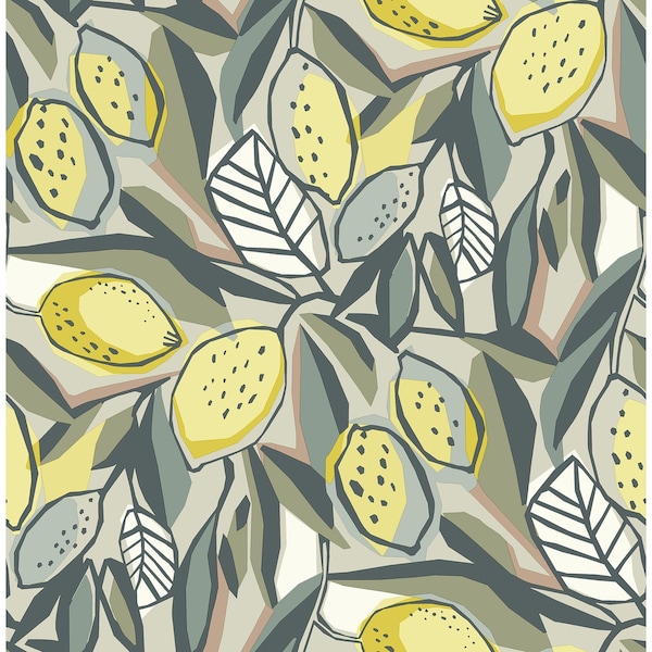Manhattan Comfort McKinney Meyer Chartreuse Citrus 33 ft L X 205 in W Wallpaper BR4014-26418 - main